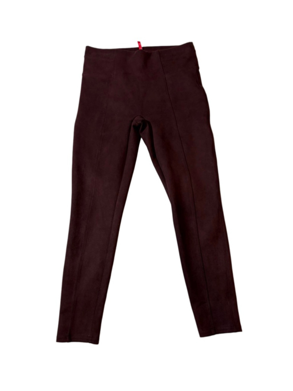 Spanx Faux Suede Leggings Burgundy Wine Shaping Slim Fit Medium
